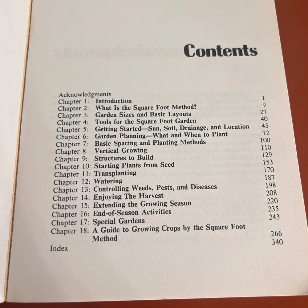 Square Foot Gardening Mel Bartholomew 1981 First Edition Paperback Rodale Press